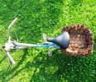 Bike Basket Made of Pine Cones Affords Pretty (But Prickly) Storage