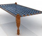 Woven Recycled Denim Cot is a Modern Take on the Charpai