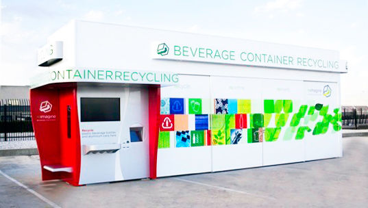 Reimagine Recycling Center coca-cola, coke, recycling initiatives, reimagine recycling center, automatic recycling machine, sustainable design, green design
