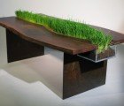 Reclaimed Walnut Table Boasts a Built-in Planter
