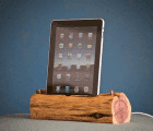 WoodTec’s Rustic iPad Docking Stations Made from Logs