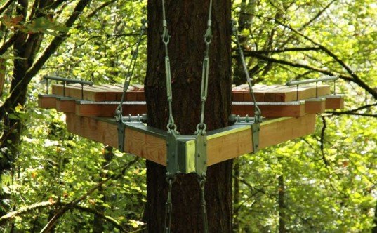 treehouse, cantilevered contemplation platform, tree house, green design, eco design, sustainable design, eco architecture, green architecture, Devan Anthony
