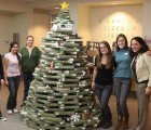 Evergreen Christmas Tree Made of Library Books!