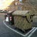 street art, c. finley, wallpapered dumpster project, christine finley, recycled materials, urban renewal, overconsumption, graffiti, urban art