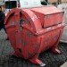 street art, c. finley, wallpapered dumpster project, christine finley, recycled materials, urban renewal, overconsumption, graffiti, urban art