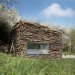 Green restroom, public restroom, log facade, stick facade, golf Lauterhofen, Berschneider + Berschneider, german green building, german log design, natural materials facade