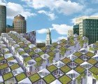 Dazzling Checkerboard Green Roof Brings the Countryside to South Boston