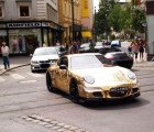DIY Genius Creates Shiny Gold Peddle-Powered Porsche Roadster