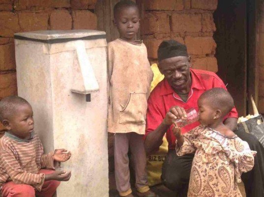 LWDGC2 Funding a Blue Revolution, Getting Water to Crops, Water Harvesting, Slow and Steady Irrigation Wins the Race, Weathering the Famine, Using Dirt to clean water, Life and Water Development Group Cameroon (LWDGC), sand bio filters, Peter Njodzeka, nkuv bio sand filters