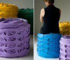 13 Ricrea Recycles Shoe Manufacturing Waste into Colorful “Pouf” Seating