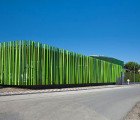 MS Lounge Sports a Forest-Like Facade of Recycled Plastic Tubes