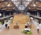 Historic Goods Shed Revamped into a Vibrant Warehouse Workplace