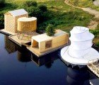 Floating “Kaluga” Sauna Sprouts a Tree on Top