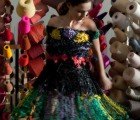 Architect Recycles Rubber Bands into Bauhaus-Inspired Dress