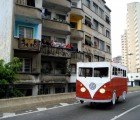 Projecto Kombi: People-Powered Cardboard Flintstone Van Hits the Streets of São Paulo