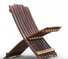 Whit McLeod’s Folding Chair Handcrafted from 100% Salvaged Oak Wine Barrels