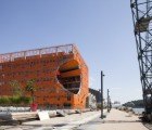 This Ginormous Orange Cube is an Architecture + Design Showroom In Lyon