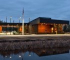 Modern, Green US-Canada Border Crossing by Julie Snow Architects