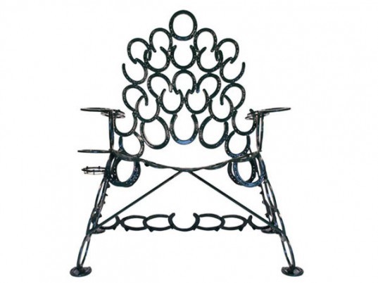horseshoe chair, recycled horseshoe chair, Reclaimed Horseshoe Chairs, Bruce White, recyled materials, recycled chairs, recycled seating, green furniture