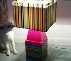 Lamp Party: Rainbow Colored Lights Made of Recycled Straws, Cups and Plates