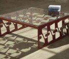 Modern Tables and Benches Made from NASCAR Scrap Metal Waste