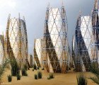 Cocoon-Like Vertical Bamboo Towers Are High Tech and Primitive at The Same Time