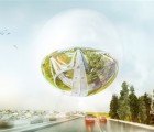 BIG Unveils Energy Valley With Floating Solar Sphere for Stockholm