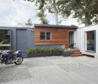 California Builder Transforms Backyard Into Shipping Container Work Space