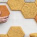 Form Us With Love's wood wool tiles being applied to a wall