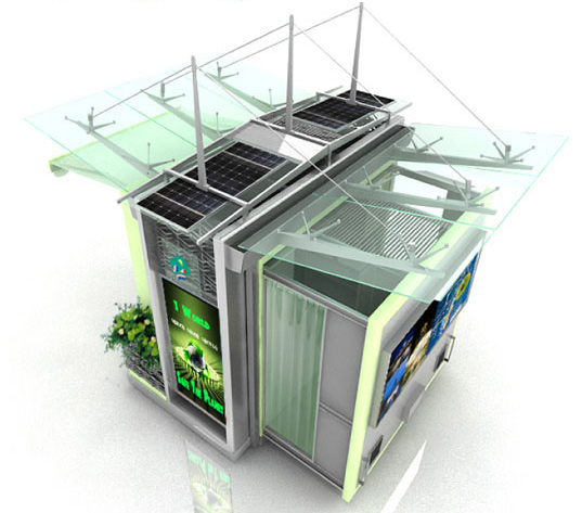 ecokiosk, eco kiosk, bizarreka, green design, green kiosk, eco architecture, green architecture, sustainable design