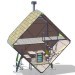 sustainable architecture, french forests, Le vent des for�ts, les maisons sylvestres, living pod, Matali Crasset, minimal impact houses, galvanized steel, summer residency, french green building