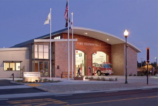 Windsor City Fire Station, Fire Station LEED, Fire Station, Inhabitat, Beverly Prior Architects, Sustainable Fire Station, Green Fire Station, Sustainable Architecture, Green Architecture, Sustainable Building, Green Building, Sustainable Design, Green Design
