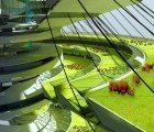 Grassy Green Vertical Farm Designed to Raise Happy Cows and Chickens