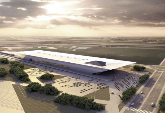 Estación Huelva Alta Velocidad, Puerta Umbría, rafael de la-hoz, spain, high speed train station, train station, rail station