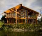 Canadian Timber House Uses Salvaged Wood From Nearby Elk Reserve