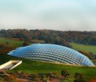 Great Glass House Swells from the Ground Like a Giant Blue Egg