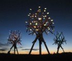 Bamboo Trees Light up the Night With Luminous LED Leaves