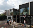 Chalkboard-Skinned Belgian Passivhaus is a Playground for Neighborhood Kids
