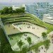 Former Renault factory Turned Into Green-Roofed School, eco-building, green building, green design, eco-design, sustainable design, green roof, ecosystem, Renault, France, Chartier Dalix,green architecture, school, native plants, fauna, living envelope