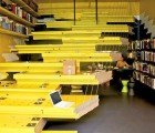 LOT-EK Recycles Doors Into a Spectacular Storefront for Van Alen Books in NYC