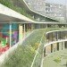 Former Renault factory Turned Into Green-Roofed School, eco-building, green building, green design, eco-design, sustainable design, green roof, ecosystem, Renault, France, Chartier Dalix,green architecture, school, native plants, fauna, living envelope