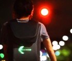 Brilliant LED Backpack Lets Night Cyclists Signal to Drivers