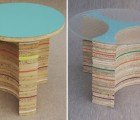 Lloydesign Creates Colorful Layered Stools and Tables from Salvaged Offcuts