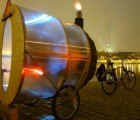 Mobile Bicycle Sauna Dedicated to Prague Cyclists Who Want to Relax
