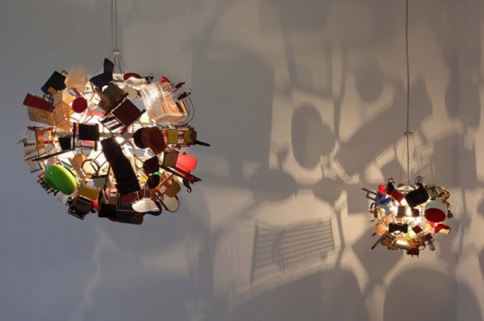 green design, eco design, sustainable design, Vitra Design Museum, Paola Pivi, Nice Ball, Upcycled art, lighting, green lighting. Museum del Novecento, Milan, 