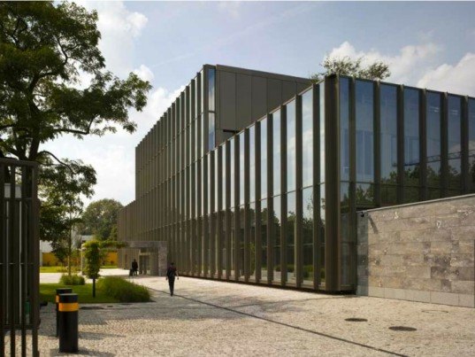 Tony Fretton Architects, British Embassy in Warsaw, double glazed facade, blast-proof facade, poland, embassy, energy efficient design