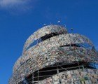 Spiraling Tower of Babel Made From 30,000 Donated Books Pops Up in Buenos Aires