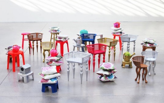 green design, eco design, sustainable design, Saran Yen, recycled materials, recycled plastic, art, recycled chairs, Konstfack Design School