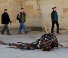 Artist Builds Funky Bulls Made From Recycled Chairs Tossed Out By College Students