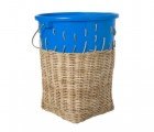 Wild Waste Baskets Made from Reused Plastic Bins and Sustainable Woven Rattan